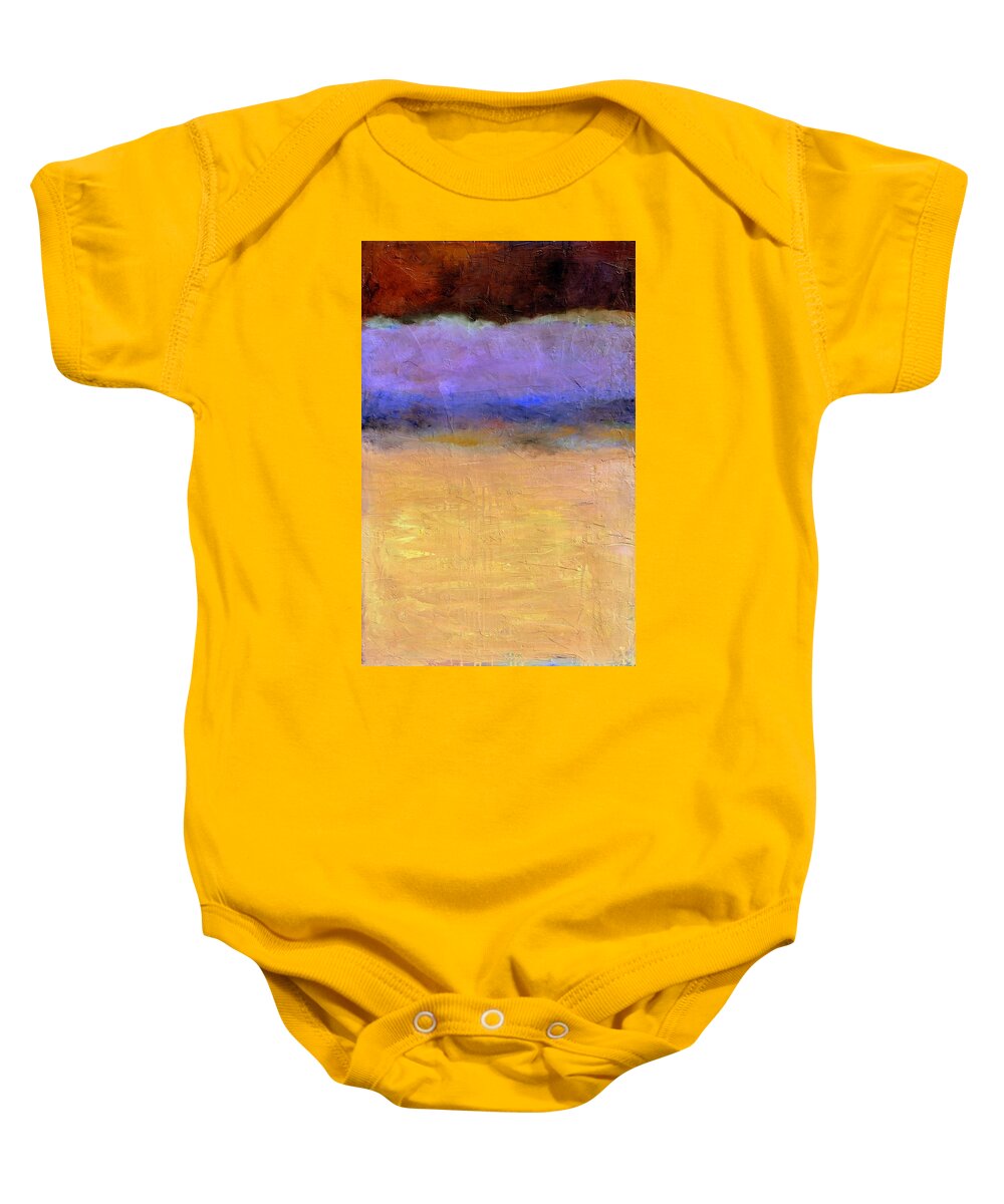 Lake Baby Onesie featuring the painting Red Sky by Michelle Calkins