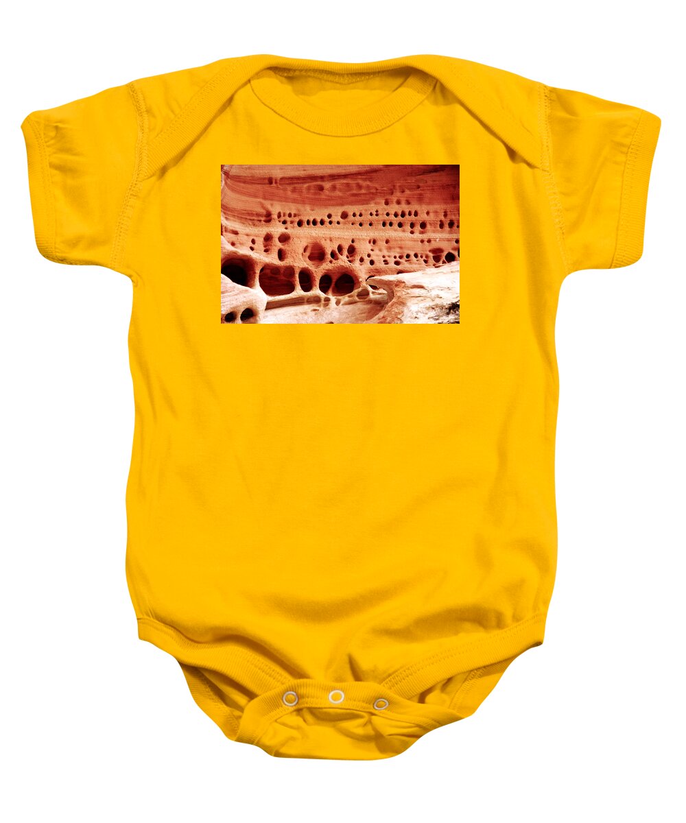 Abstract Baby Onesie featuring the photograph Sandstone Designs by Aidan Moran