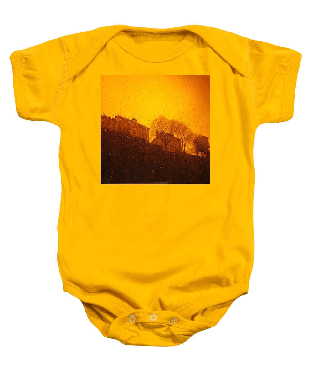 Raindrops Baby Onesie featuring the photograph Stockholm the heights of south in silhouette by Rosita Larsson