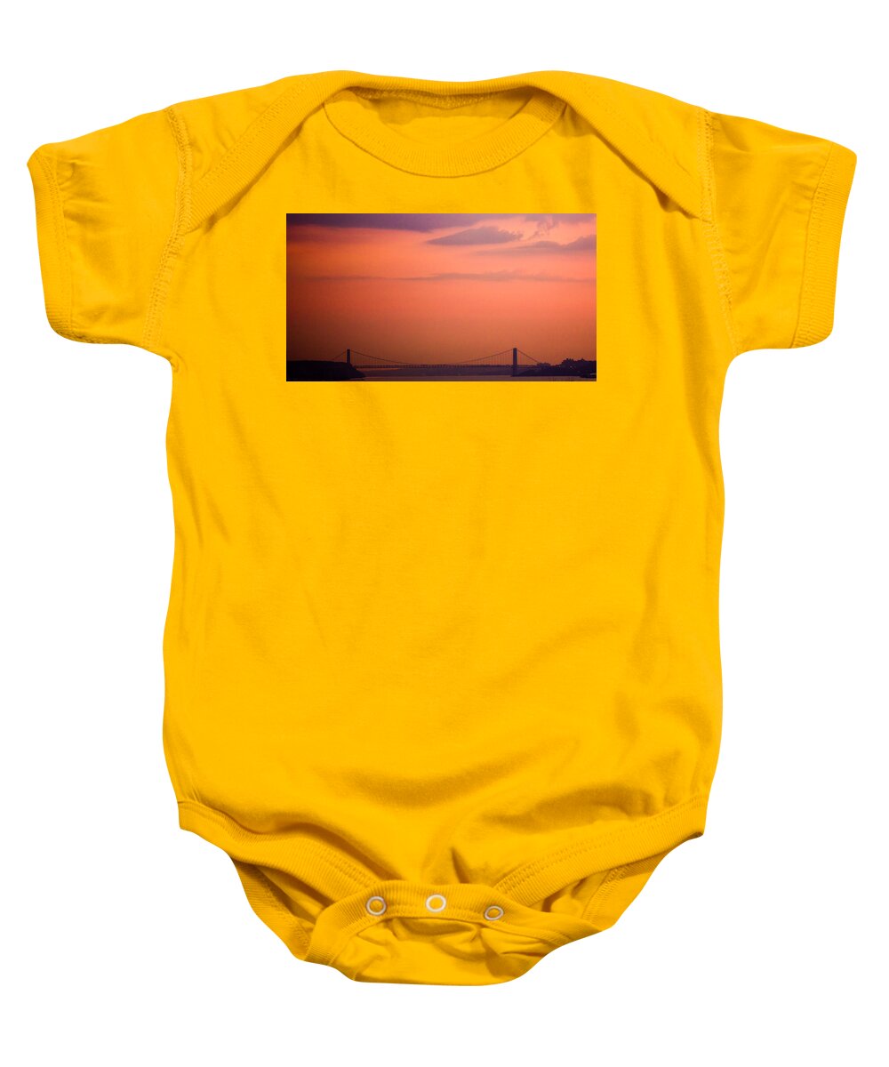 New York City Baby Onesie featuring the photograph Sunrise in New York by Sara Frank