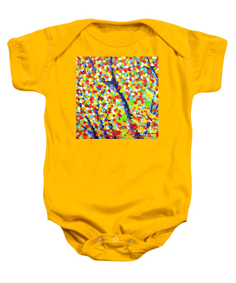 Tree Baby Onesie featuring the painting Tree at Fall by Cristina Stefan