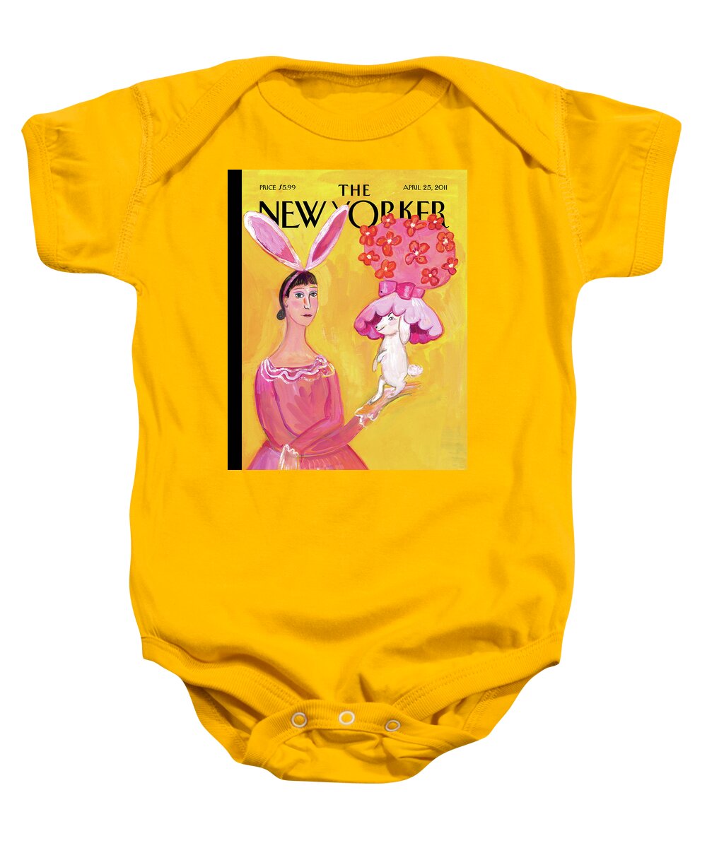Easter Baby Onesie featuring the painting Everywhere I Go I See Hats by Maira Kalman
