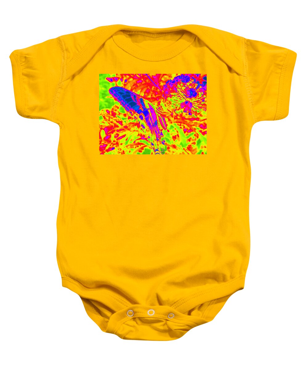 Monarch Butterfly Baby Onesie featuring the photograph Wild n Crazy Butterfly by Kim Galluzzo