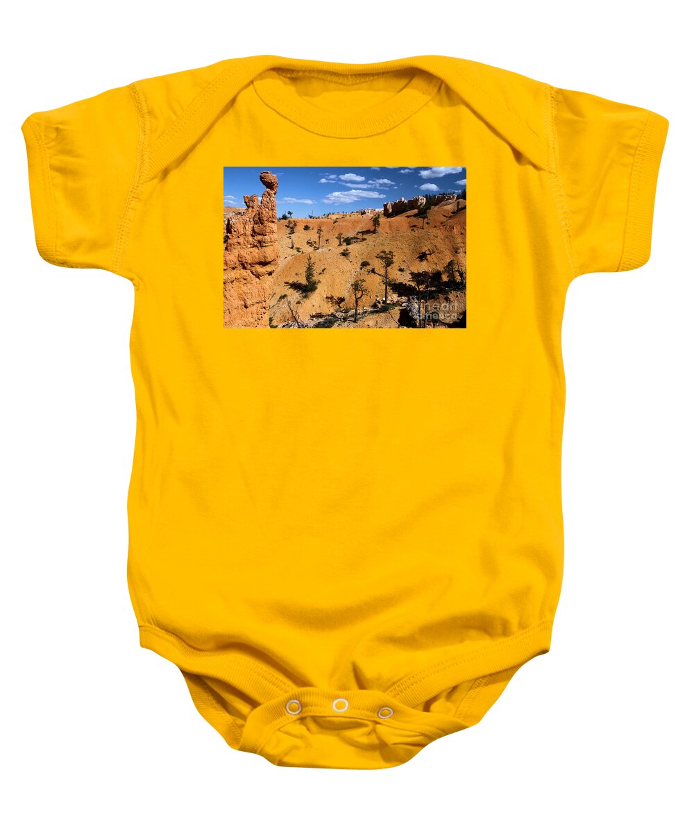 Bryce Canyon National Park Baby Onesie featuring the photograph Bryce Guardians by Adam Jewell