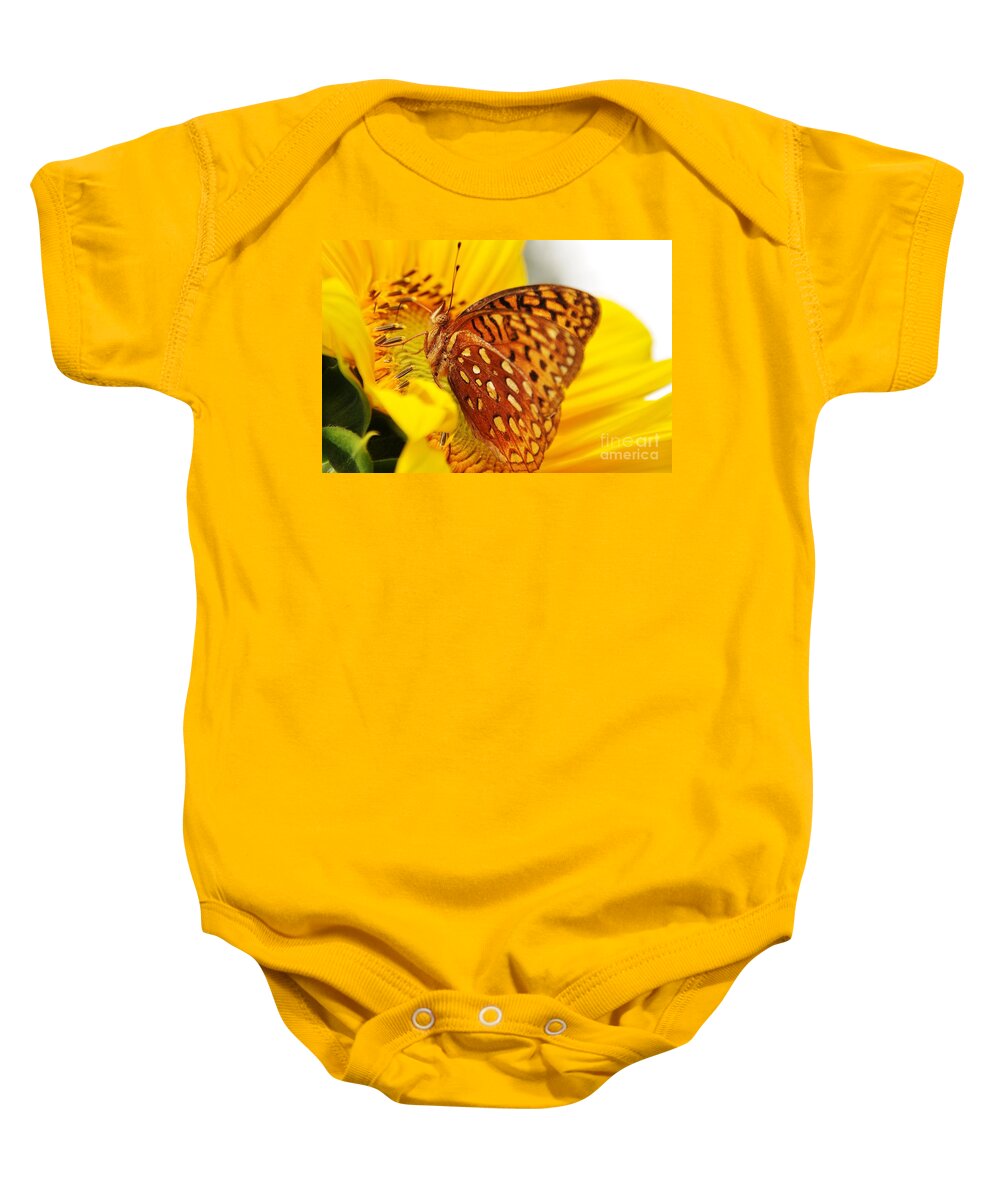 Insects Baby Onesie featuring the photograph Great Spangled Fritillary by Cheryl Baxter