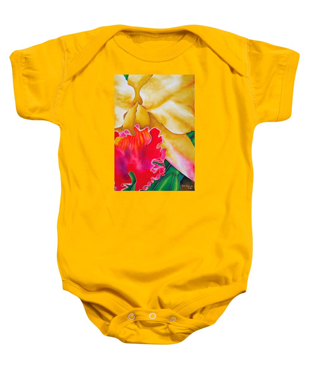Jean-baptiste Design Baby Onesie featuring the painting Nancy Smith Orchid by Daniel Jean-Baptiste