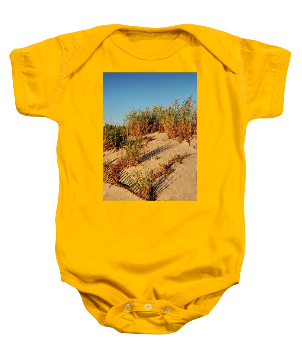 Jersey Shore Baby Onesie featuring the photograph Sand Dune II - Jersey Shore by Angie Tirado