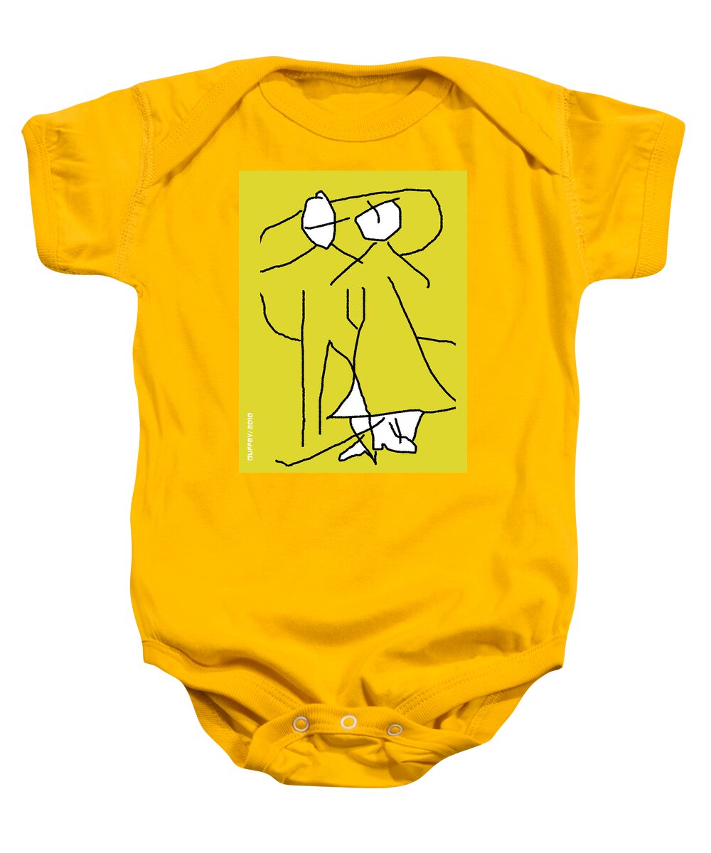 Digital Drawing Baby Onesie featuring the photograph The Dancers by Doug Duffey