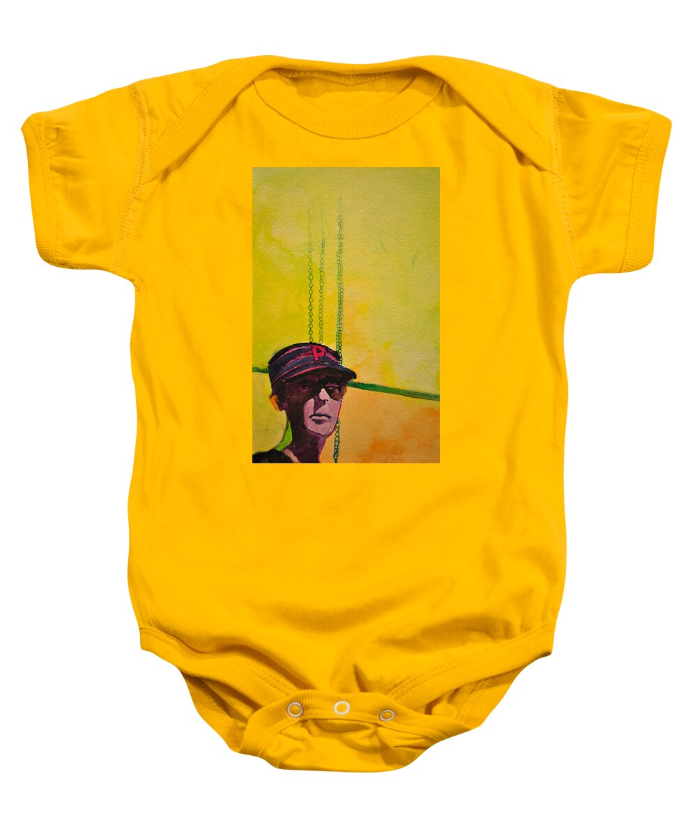 Umphrey's Mcgee Baby Onesie featuring the painting The Stare by Patricia Arroyo