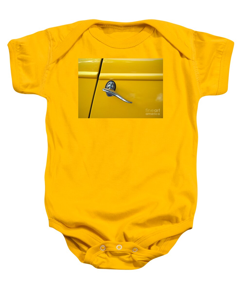 Yellow Baby Onesie featuring the photograph Yellow by Gwyn Newcombe