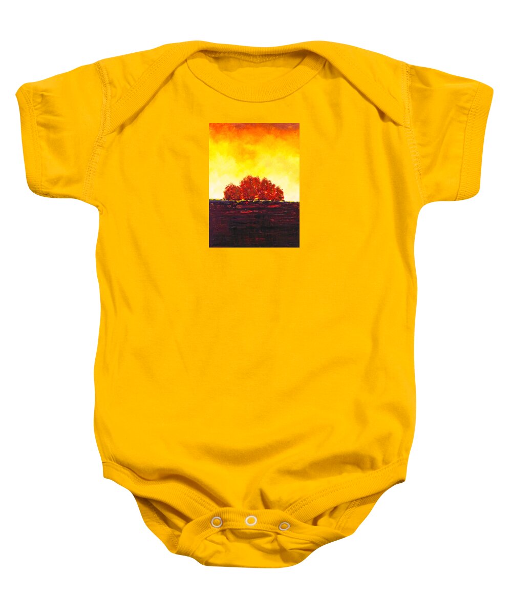 Acrylic Baby Onesie featuring the painting Big Red #1 by William Renzulli