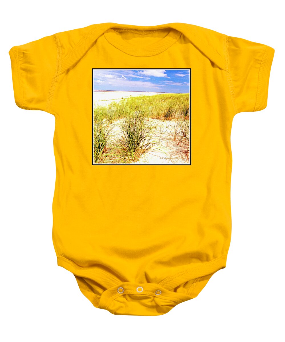 Beach Baby Onesie featuring the photograph Summer Afternoon on a Beach in Ocean City New Jersey #1 by A Macarthur Gurmankin
