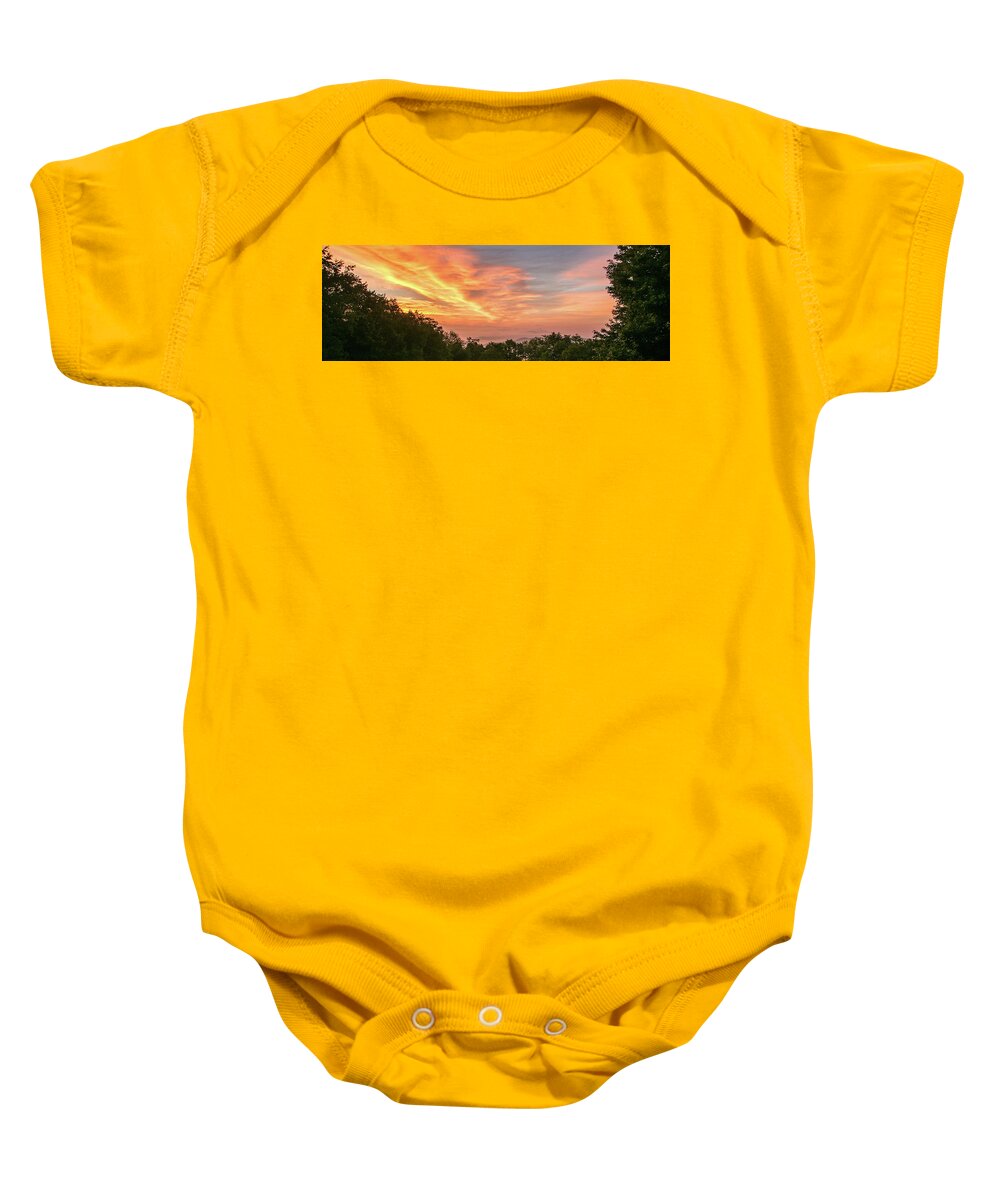 Sunrise Baby Onesie featuring the photograph Sunrise July 22 2015 by D K Wall