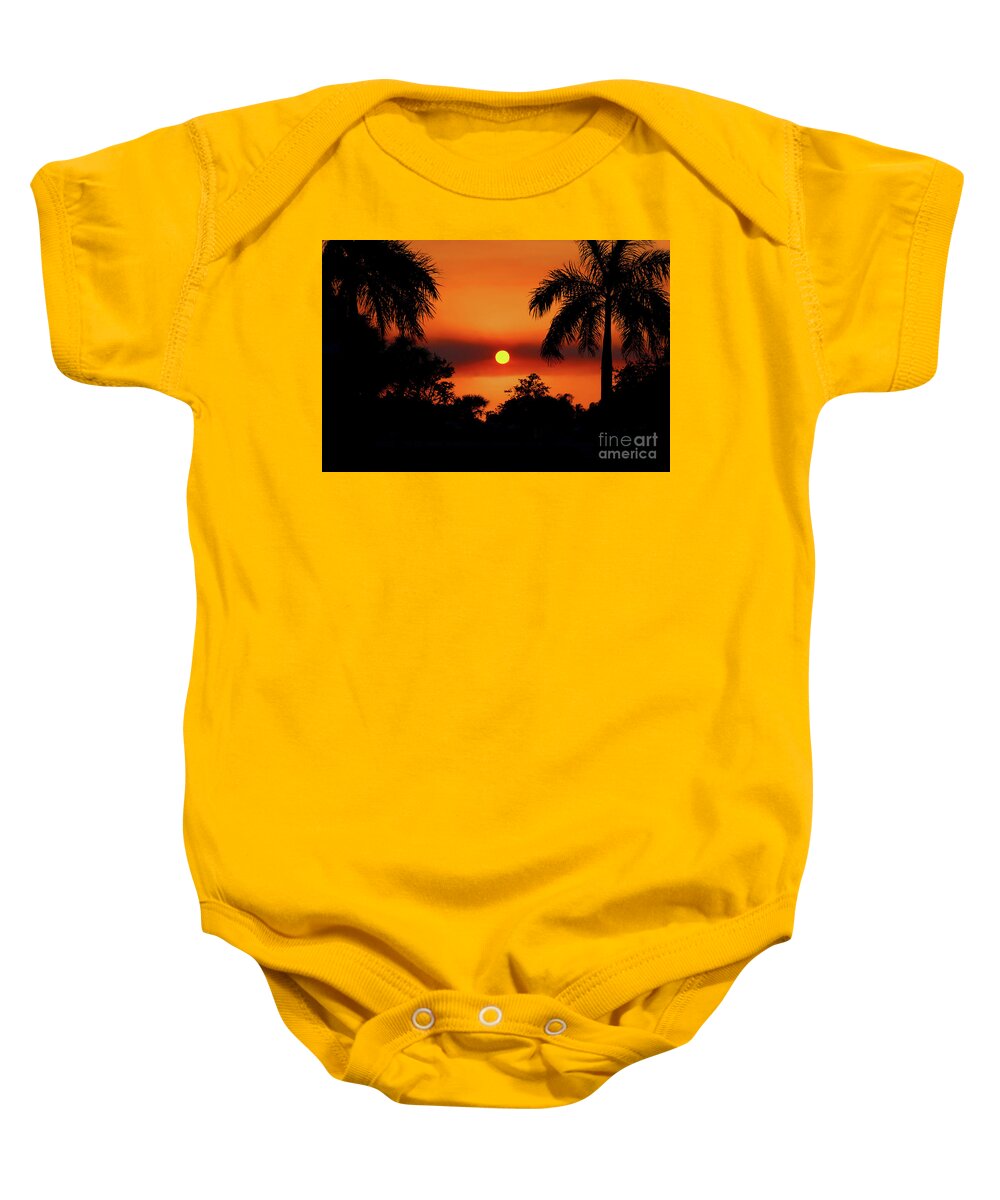 Sunset Baby Onesie featuring the photograph 14- Sunfire by Joseph Keane