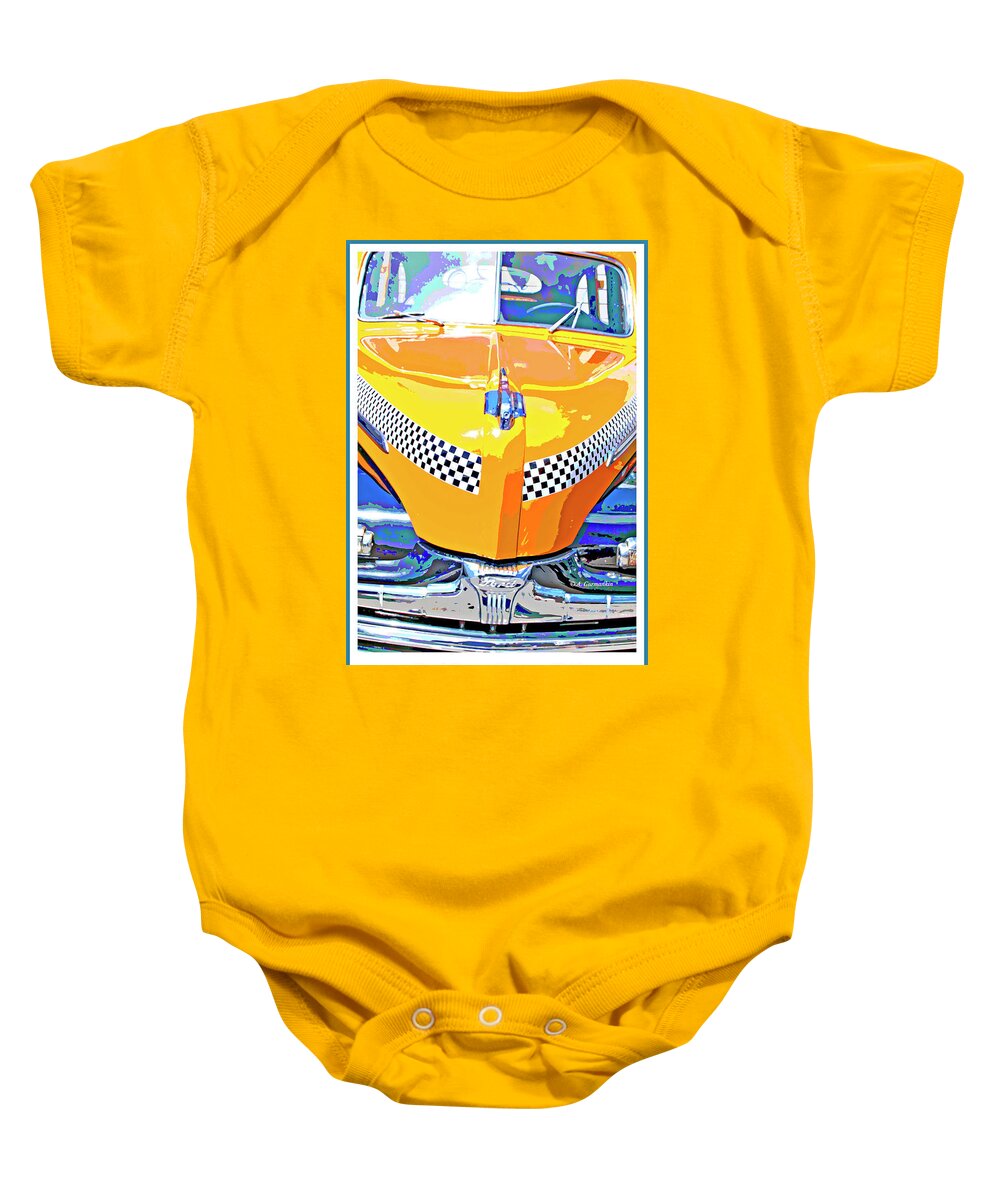 Automobile Baby Onesie featuring the photograph Ford Coupe Taxicab, c. 1940's, Digital Image #2 by A Macarthur Gurmankin