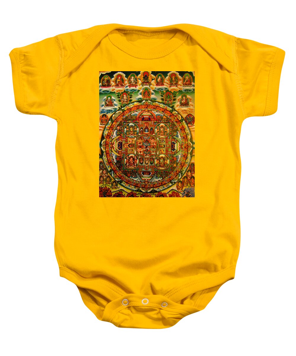 Buddhism Baby Onesie featuring the painting Buddhist Painting by Steve Fields