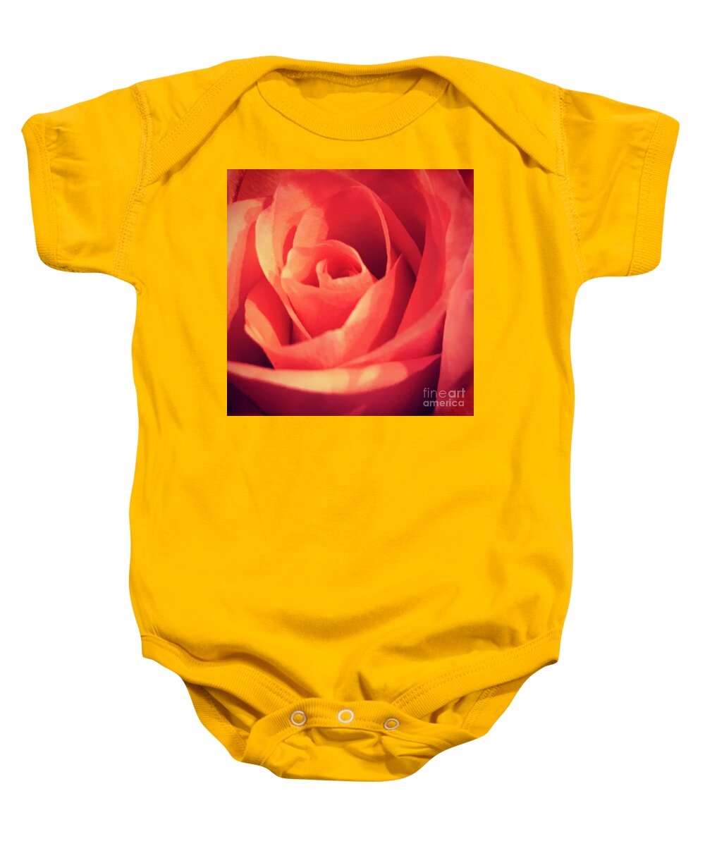 Rose Baby Onesie featuring the photograph Rose by Deena Withycombe