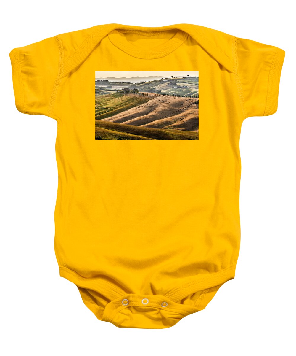 Italy Baby Onesie featuring the photograph Val d'Orcia Landscape #9 by Wolfgang Stocker
