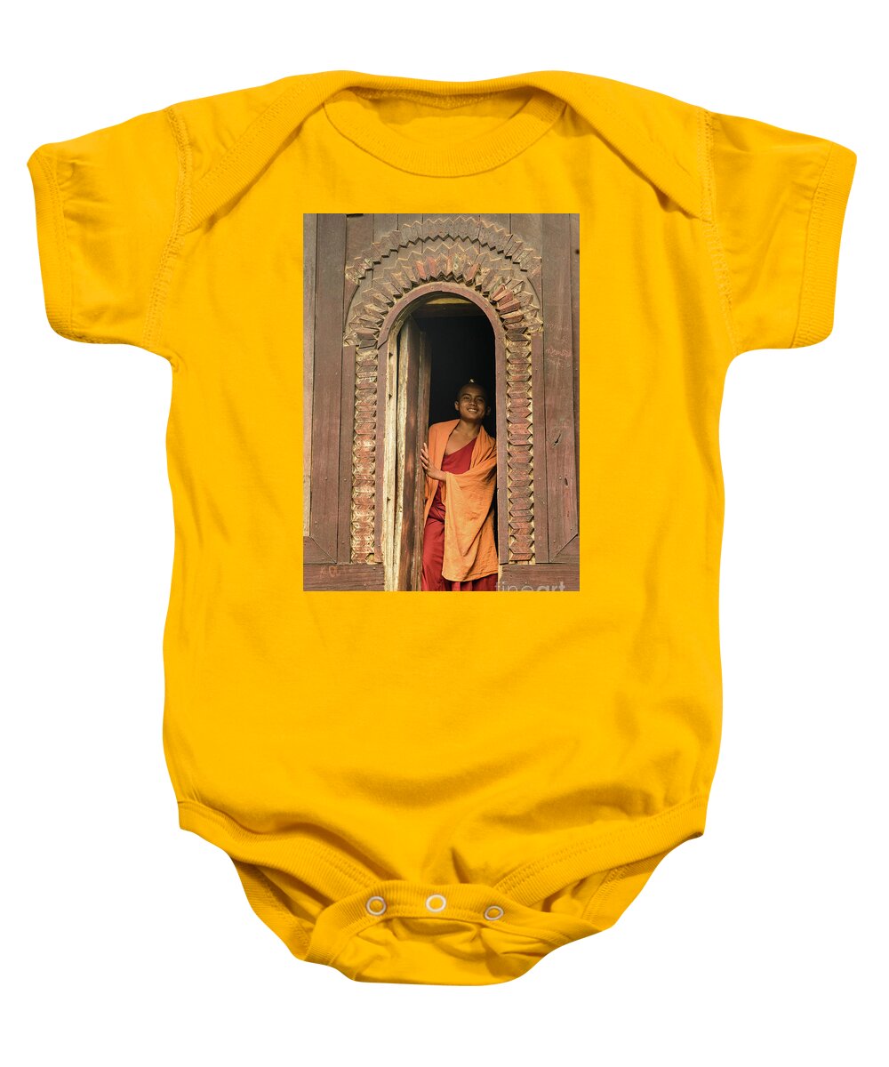 Monk Baby Onesie featuring the photograph A Monk 4 by Werner Padarin
