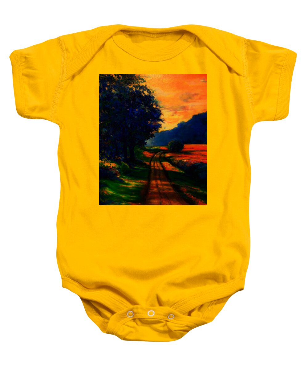 Emery Franklin Landscape Baby Onesie featuring the painting A Perfect Summer by Emery Franklin