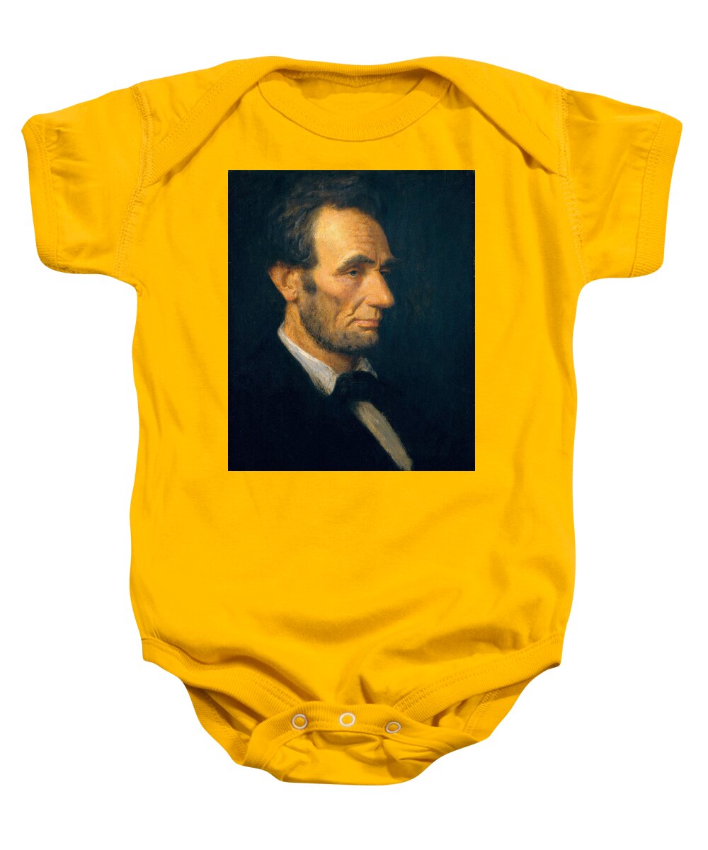 Douglas Volk Baby Onesie featuring the painting Abraham Lincoln by Douglas Volk