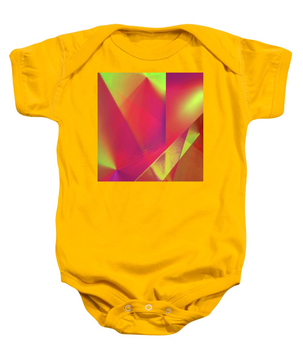 Abstract Baby Onesie featuring the digital art Angled 3 - Abstract by Steve Ohlsen