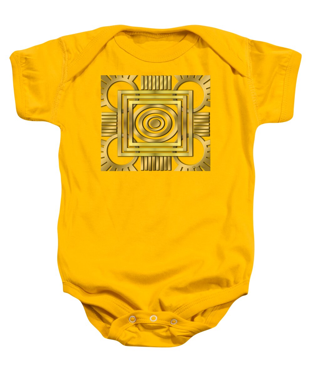 Art Deco 20 Baby Onesie featuring the digital art Art Deco 20 by Chuck Staley