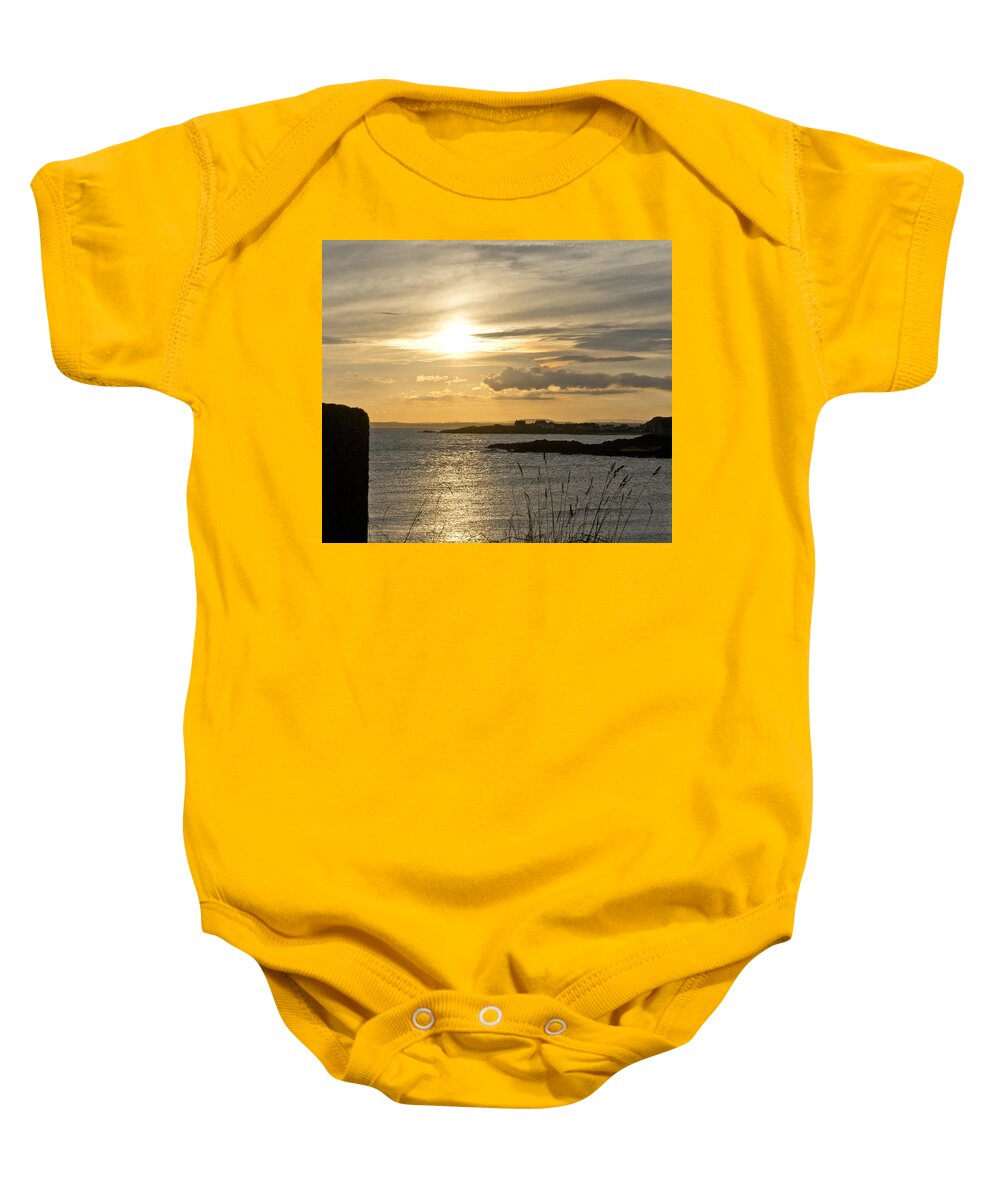 Sunny Evening Baby Onesie featuring the photograph As Grass in the Wind. by Elena Perelman