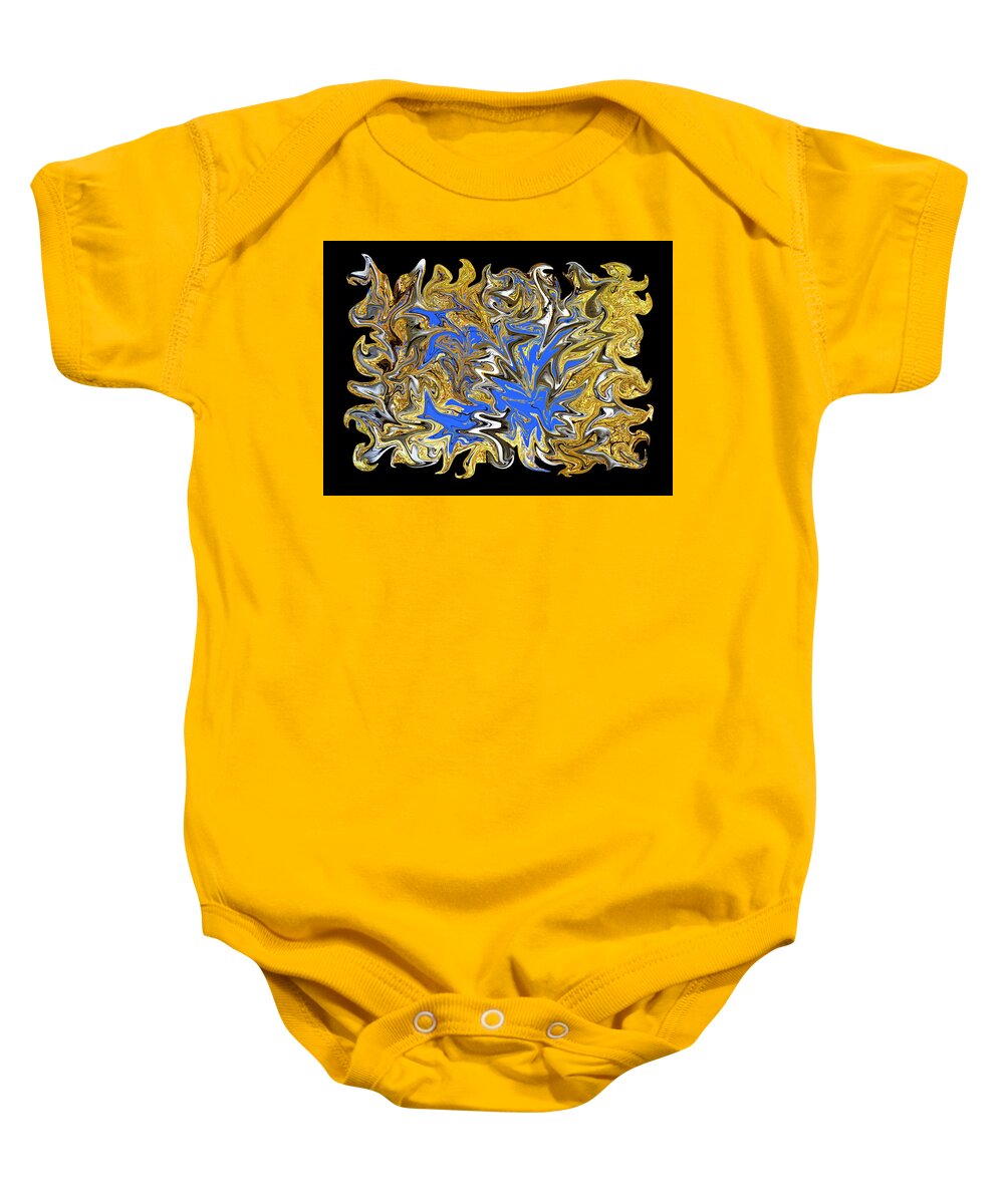 Abstract Baby Onesie featuring the photograph Autumn Aspen Liquid by Robert Woodward