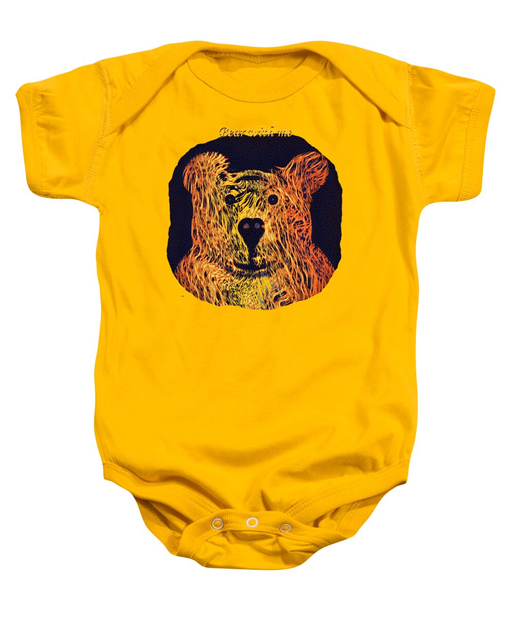 Adorable Baby Onesie featuring the photograph Bear with me by John M Bailey