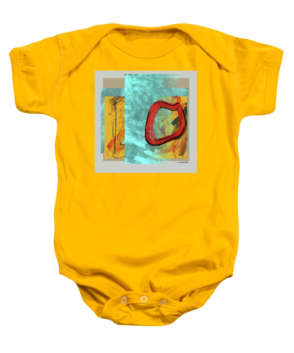 Abstract Baby Onesie featuring the digital art Becoming Visible by Janis Kirstein