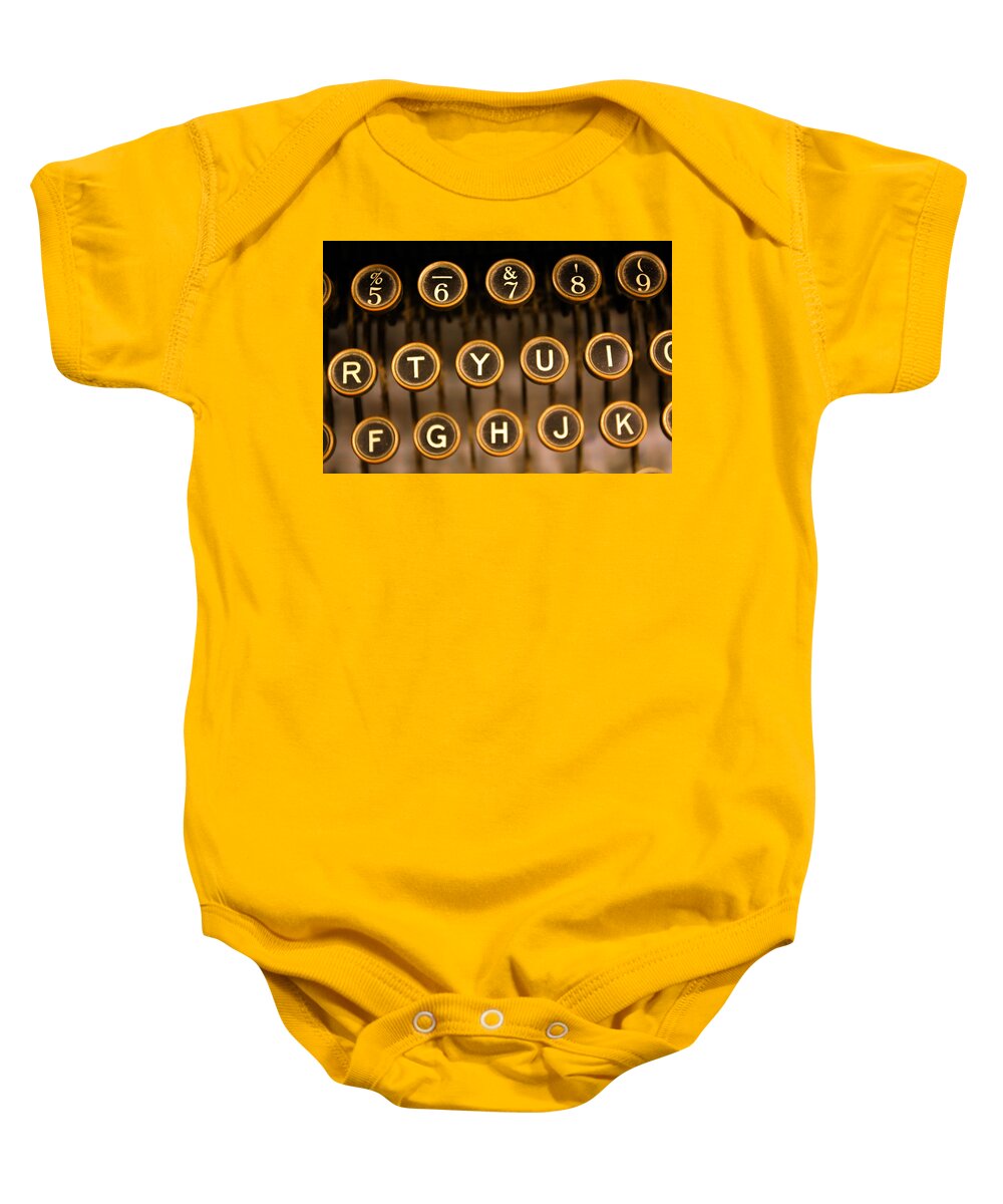 Typewriter Baby Onesie featuring the photograph Breaking the Code by William Rockwell