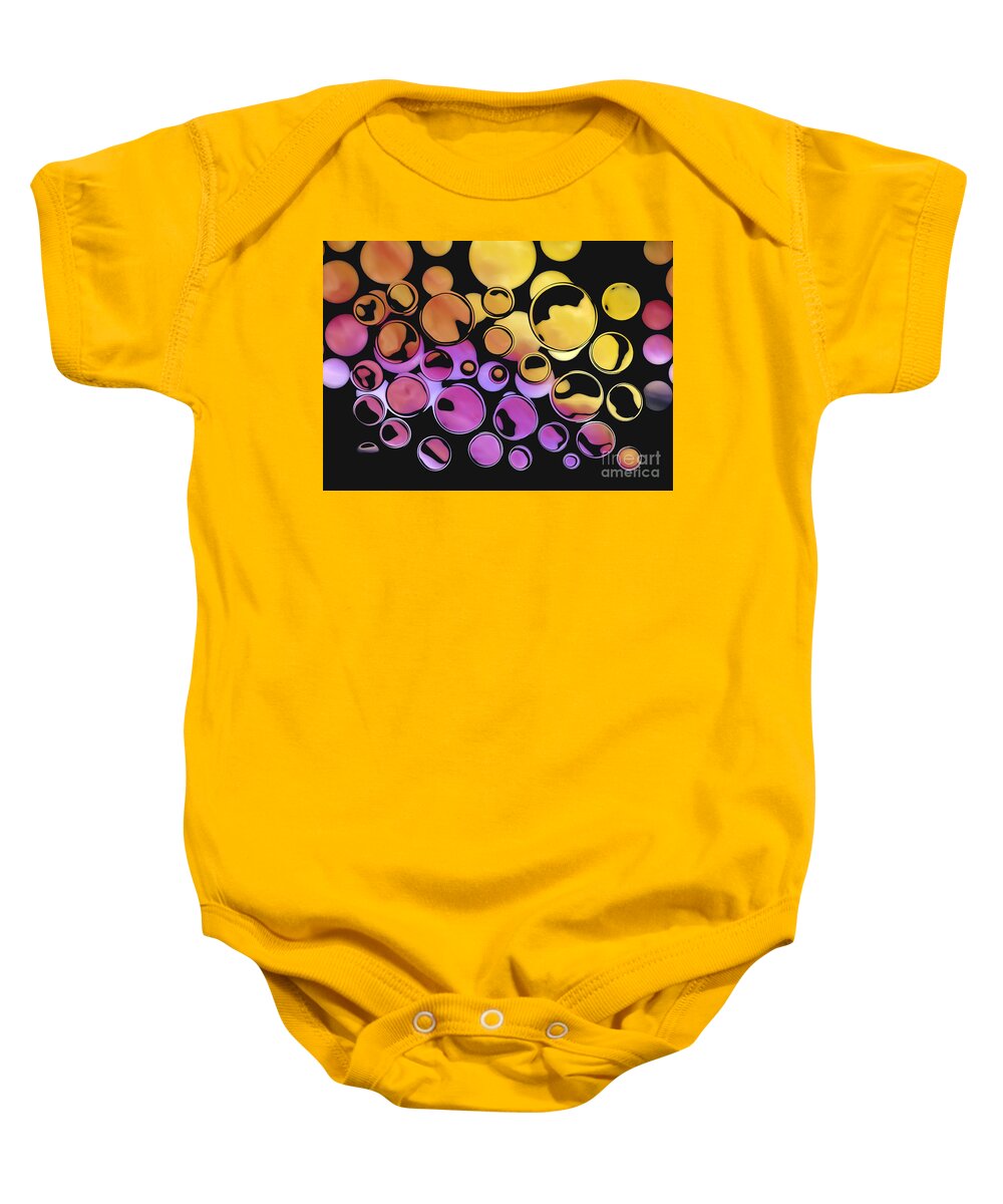 Bubbles Baby Onesie featuring the digital art Bubbling Bubbles - 01ac2 by Variance Collections