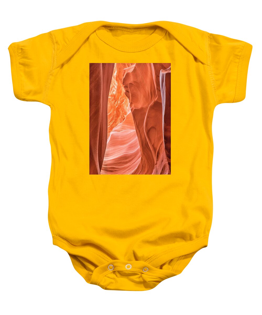 Antelope Canyon Baby Onesie featuring the photograph Canyon textures by Jeanne May