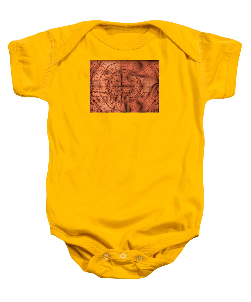 Abstract Baby Onesie featuring the digital art Carved Ivory 4 by Ronald Bissett