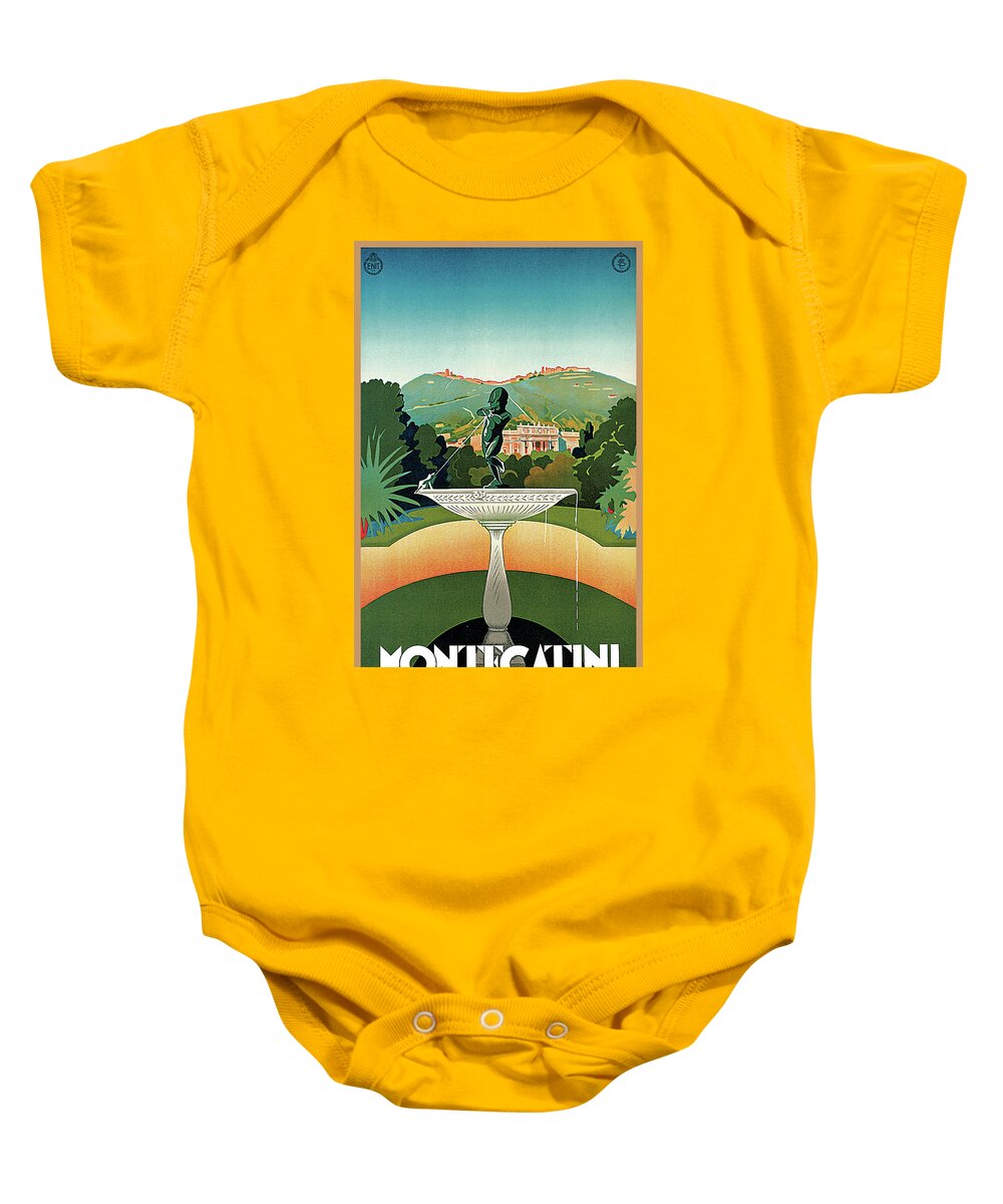 Montecatini Baby Onesie featuring the photograph Montecatini, c. 1930 by Unknown Artist