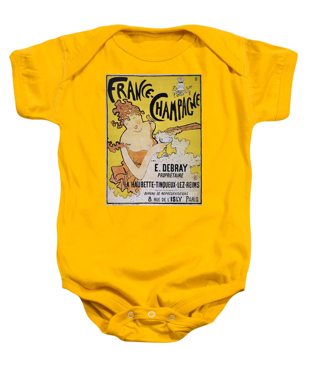 1891 Baby Onesie featuring the photograph Champagne Poster, 1891 by Granger