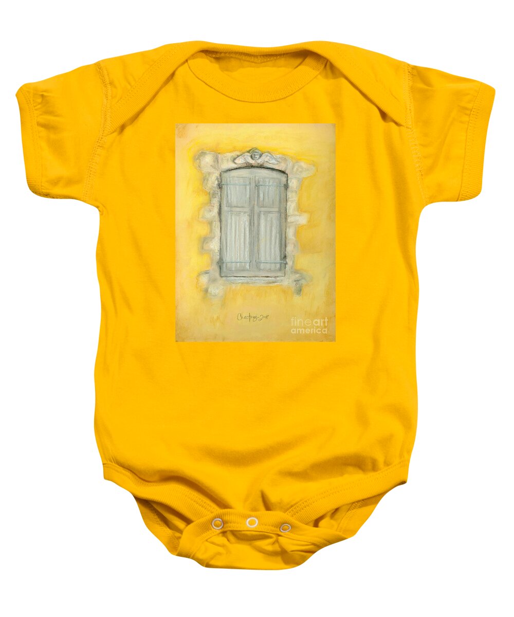 Shutters Baby Onesie featuring the pastel Chartres by Christine Jepsen