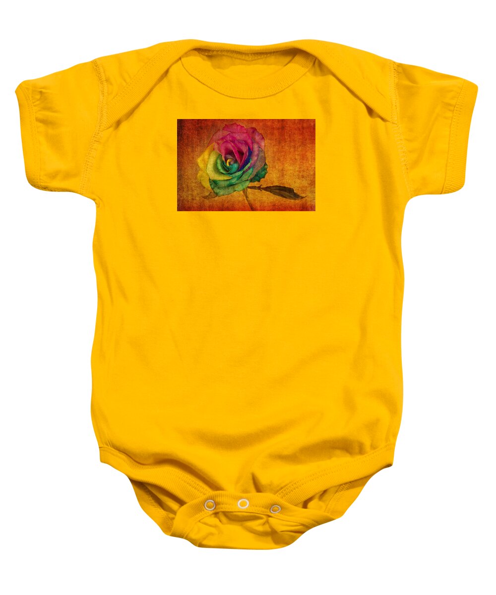 Rainbow Rose Baby Onesie featuring the photograph Chasing Rainbows by Marina Kojukhova