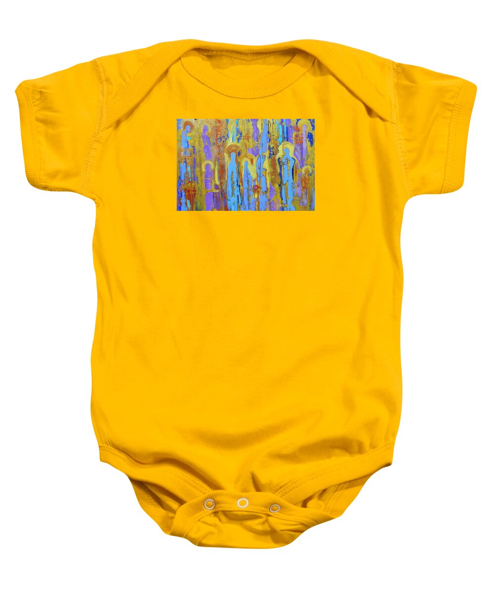 Abstract Baby Onesie featuring the painting Communion of Saints by Elise Ritter