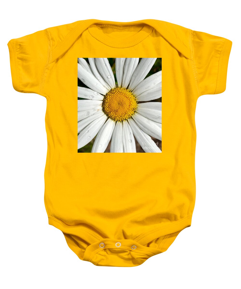 Flower Baby Onesie featuring the painting Daisy Dew by Jennifer Lake