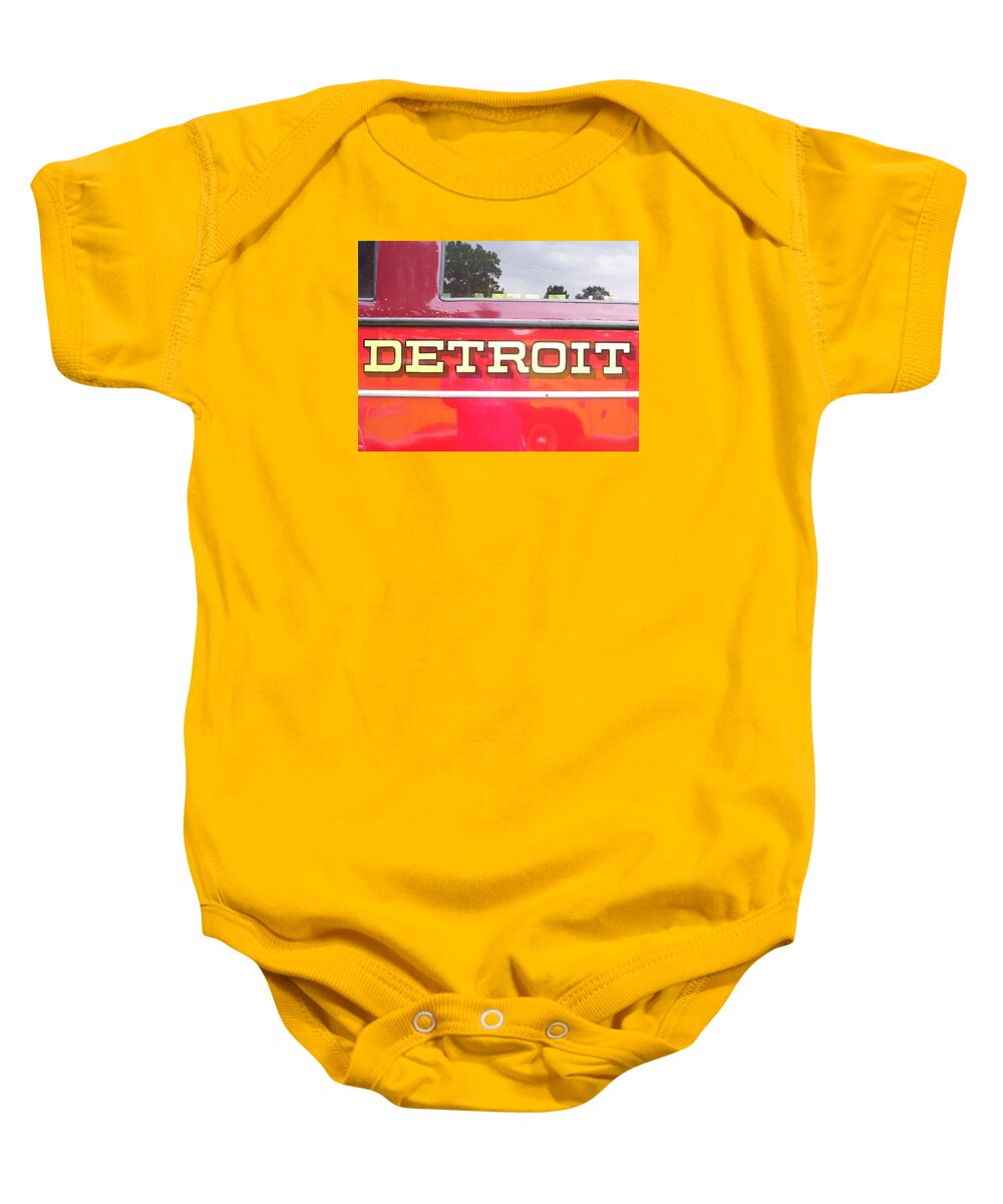Fire Baby Onesie featuring the photograph Detroit by Melinda Dare Benfield