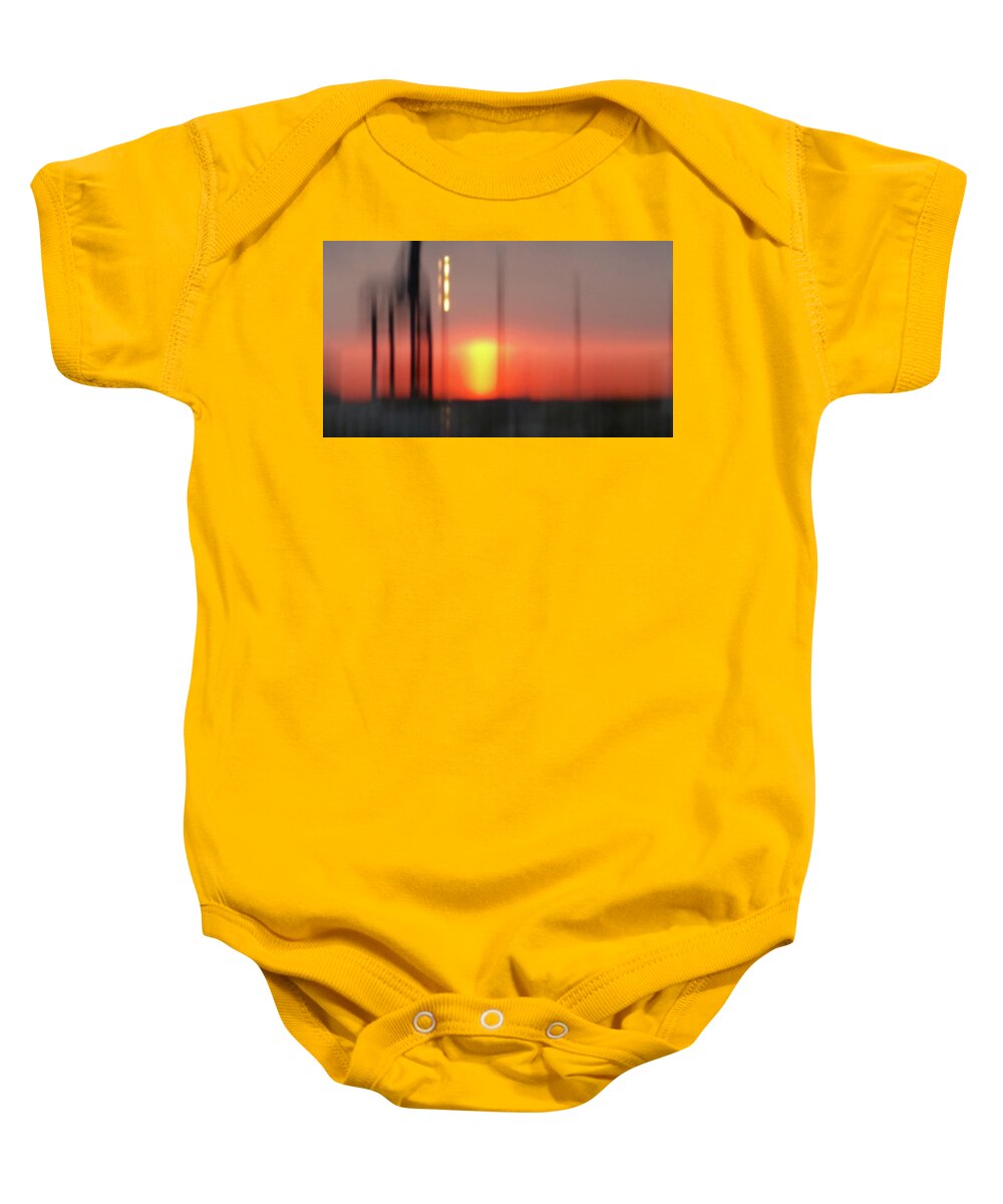 England Baby Onesie featuring the photograph Diffused Sunset by Leah Palmer