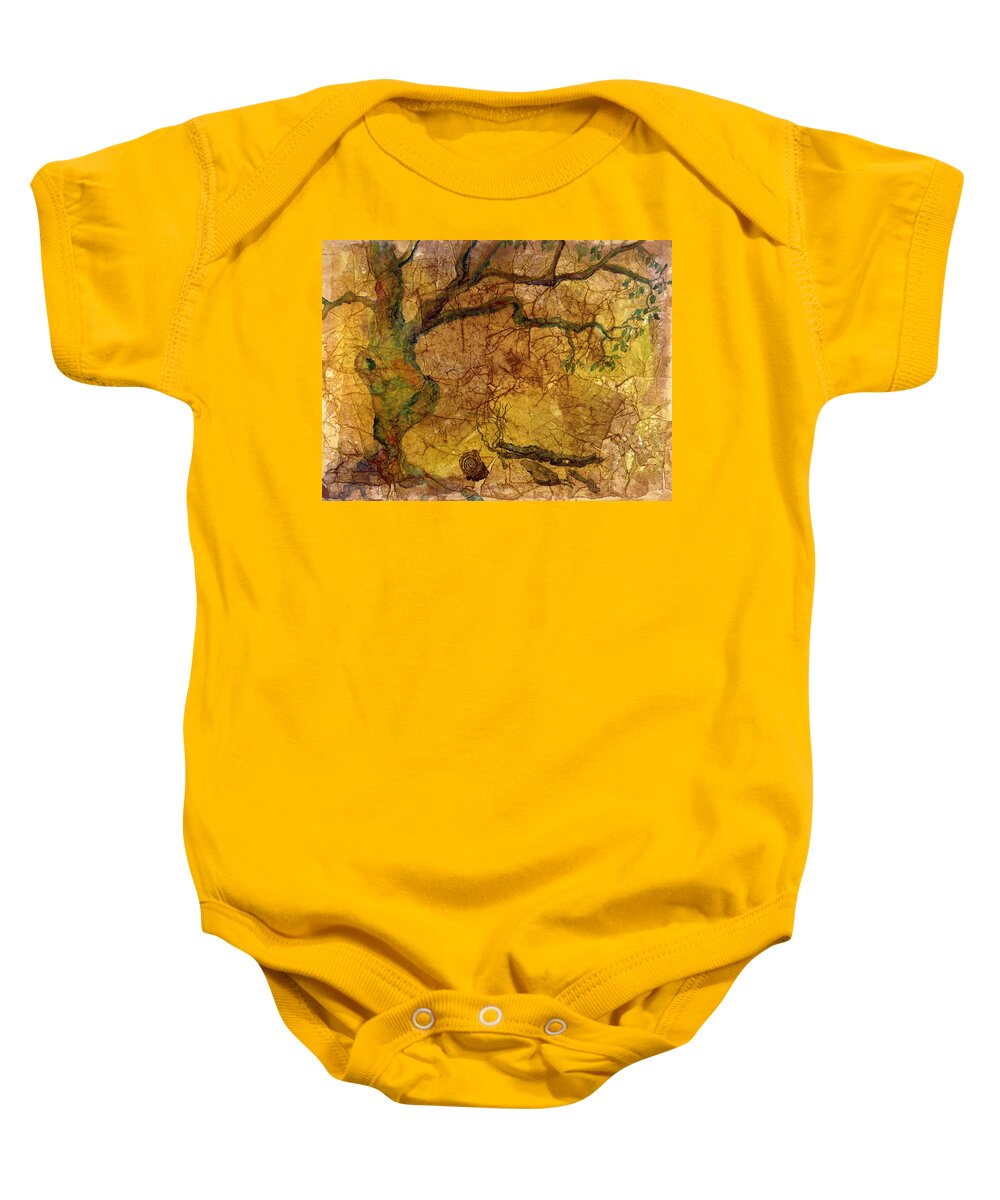 Nature Baby Onesie featuring the painting Eve's Place by Karen Merry
