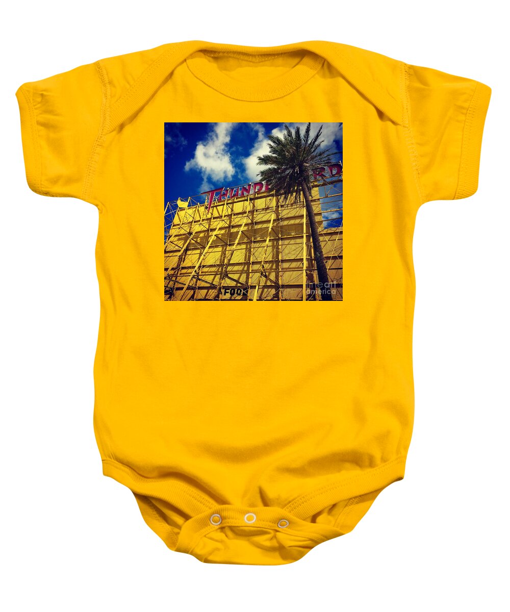Drive In Baby Onesie featuring the photograph Florida Thunderbird Drive In by Suzanne Lorenz