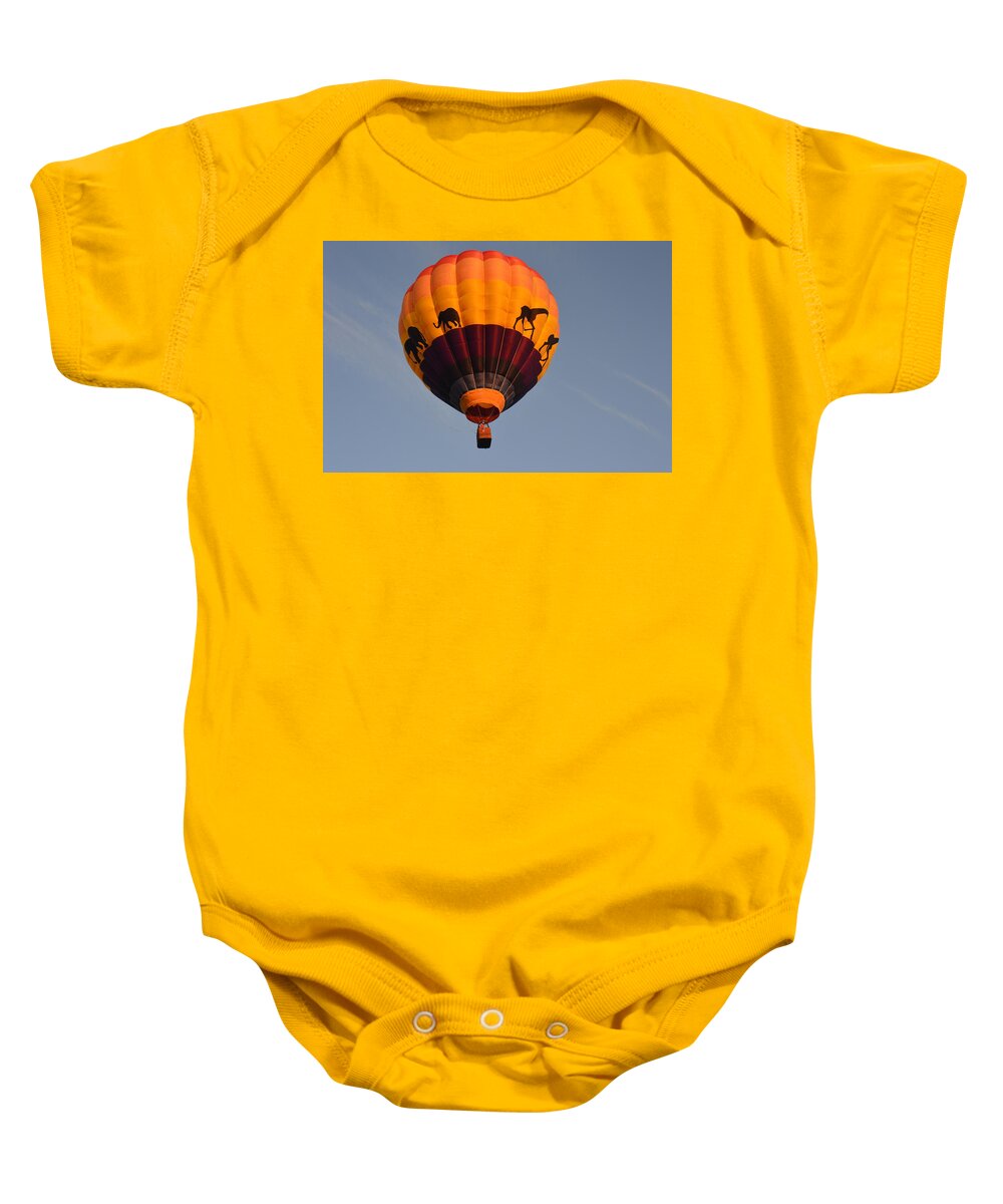 Balloons Baby Onesie featuring the photograph Flying High by Charles HALL