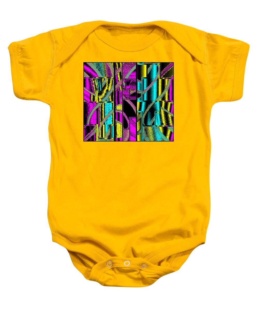 Abstract Baby Onesie featuring the digital art Fusion Design 6 by Will Borden