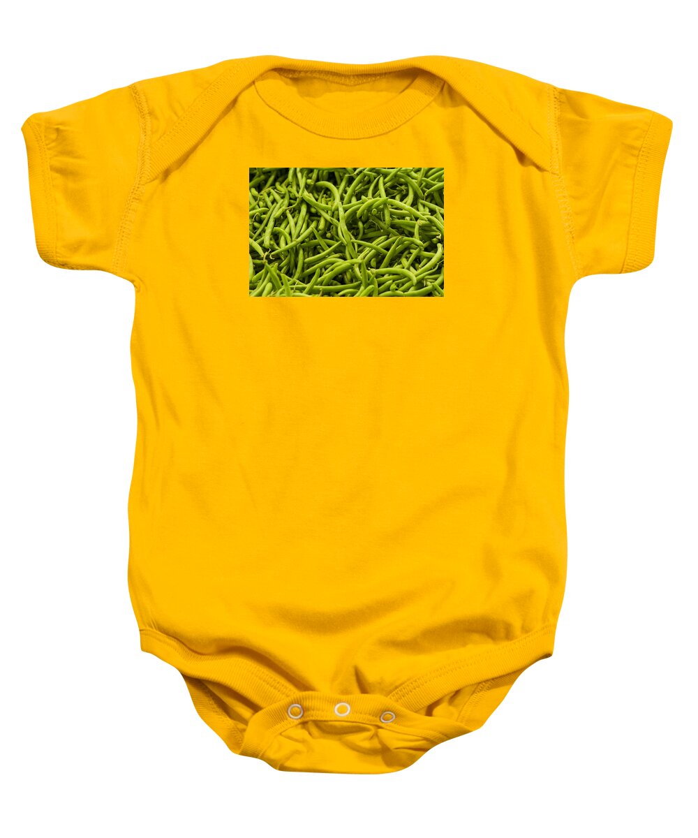 Abundance Baby Onesie featuring the photograph Greenbeans by Brian Green