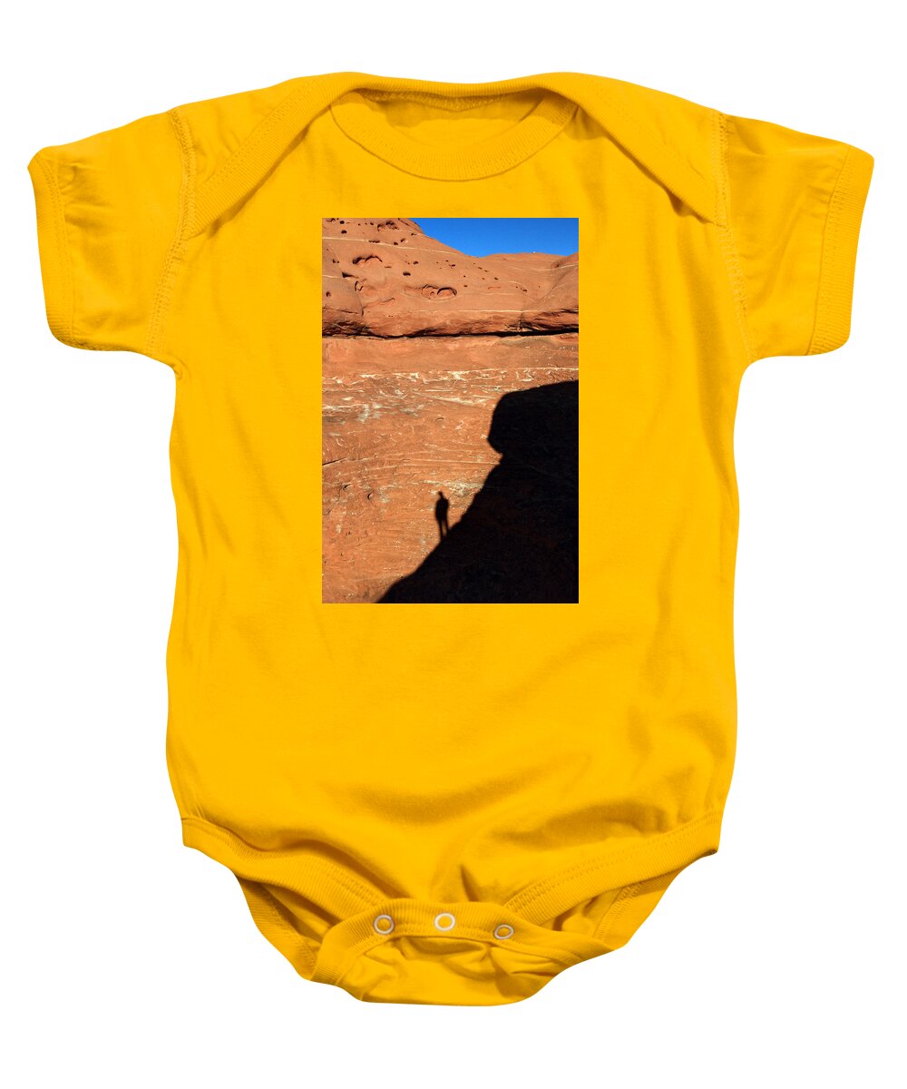 Canyonlands Baby Onesie featuring the photograph hiker in Canyonlands NP by Pierre Leclerc Photography