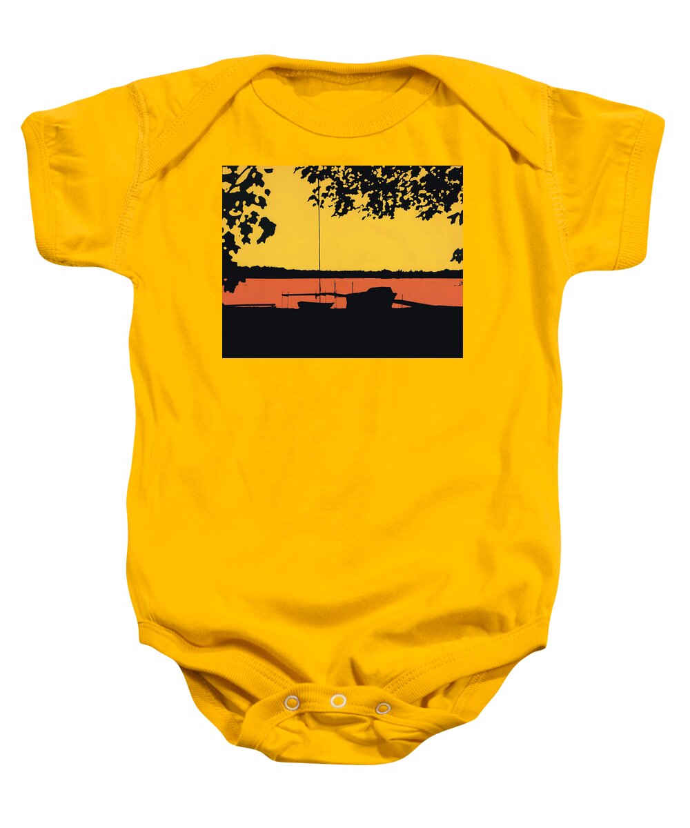 Summer Baby Onesie featuring the photograph Leo's Sunset by James Rentz